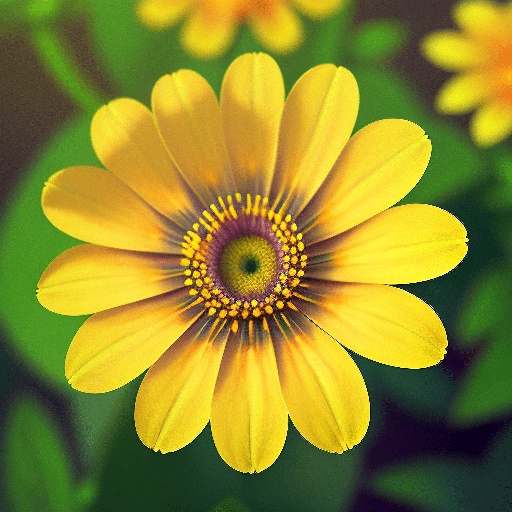 yellow flower with green leaves in the background