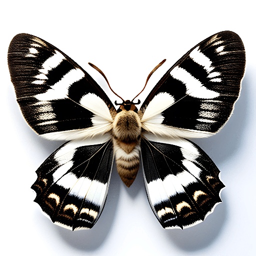 butterfly with black and white stripes on its wings