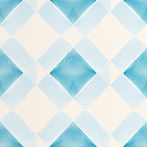 a blue and white checkered pattern on a wall