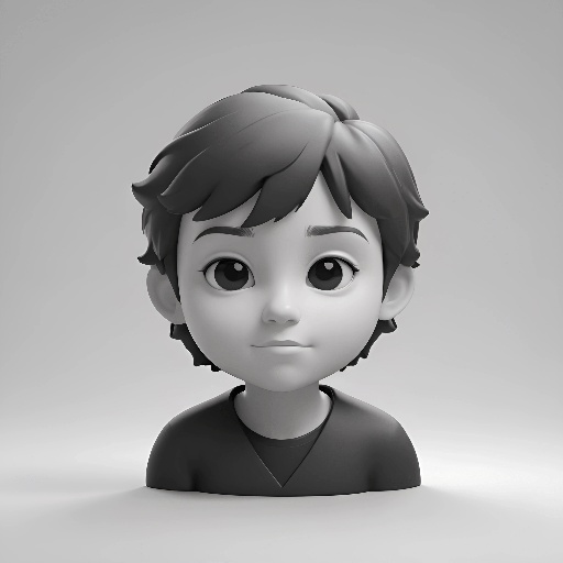 a close up of a cartoon character with a black shirt