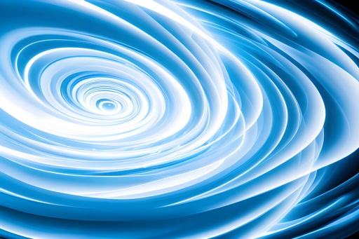 a blue swirl with a black background