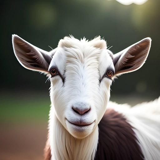 a goat that is looking at the camera