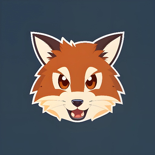 a fox face with a dark background