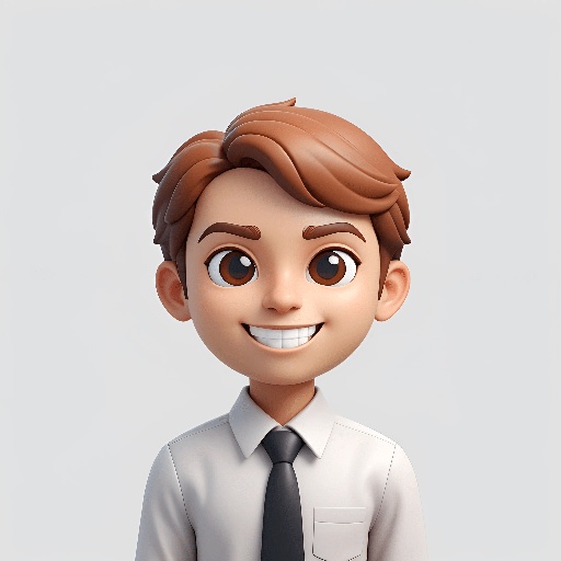 a cartoon man with a tie and a shirt