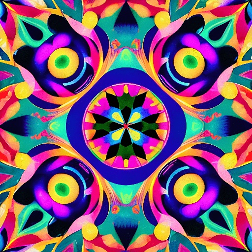a close up of a colorful circular design with a black background