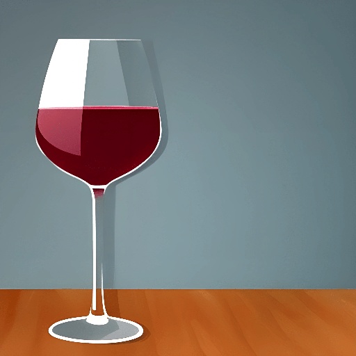 a glass of wine sitting on a table