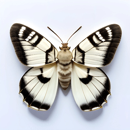 butterfly with black and white stripes on its wings