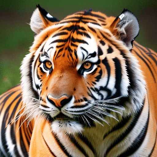 a tiger that is looking at the camera
