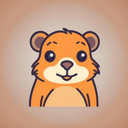 a cartoon of a brown bear with a big smile