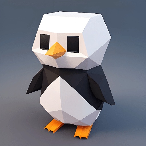 a paper penguin that is standing up with a black and white shirt