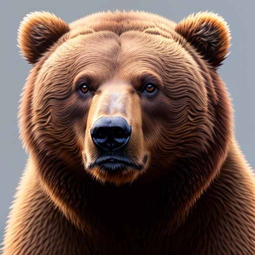 a brown bear that is looking at the camera
