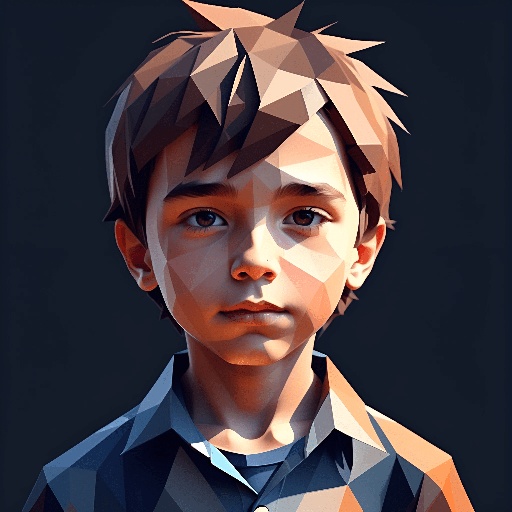 a digital painting of a boy with a tie