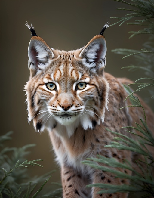 lynx with a very large head and a very long nose