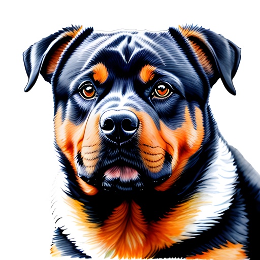 painting of a dog with a white background