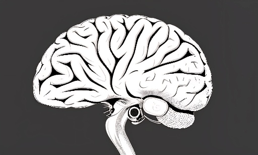 a drawing of a human brain with a small part of the brain