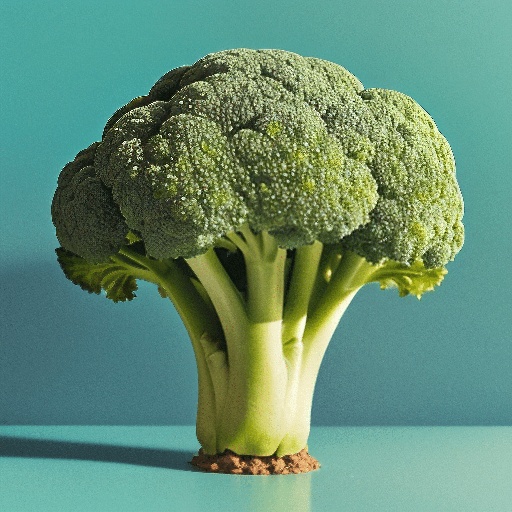 a close up of a piece of broccoli on a table