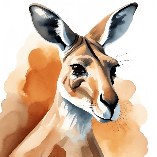 a drawing of a kangaroo with a big nose