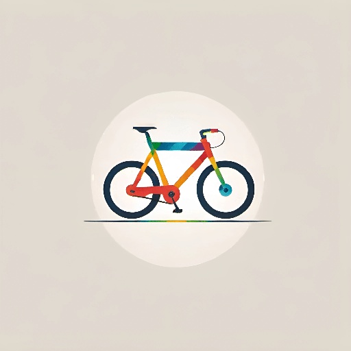 a colorful bicycle that is sitting in a circle