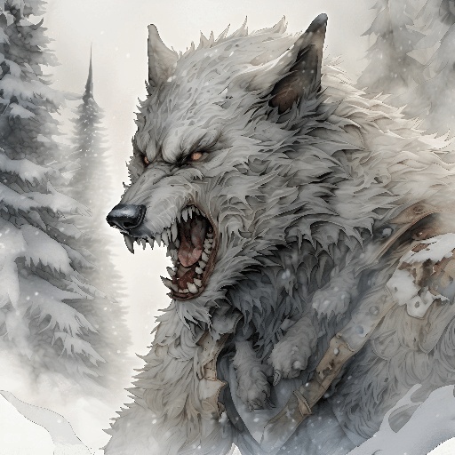 a wolf with a large mouth and a big grin on it's face