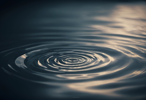 ripples in the water are making a circular pattern
