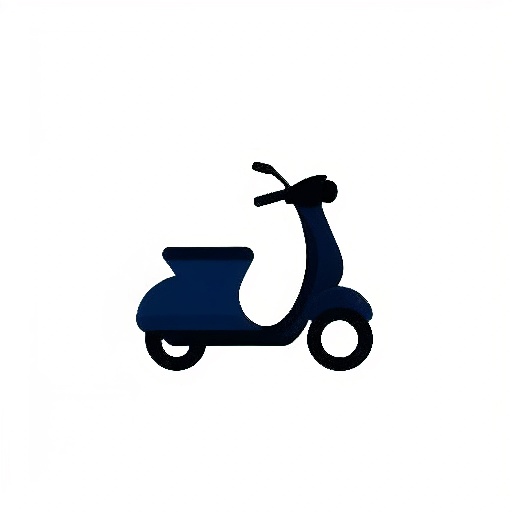 a scooter that is blue and black in color