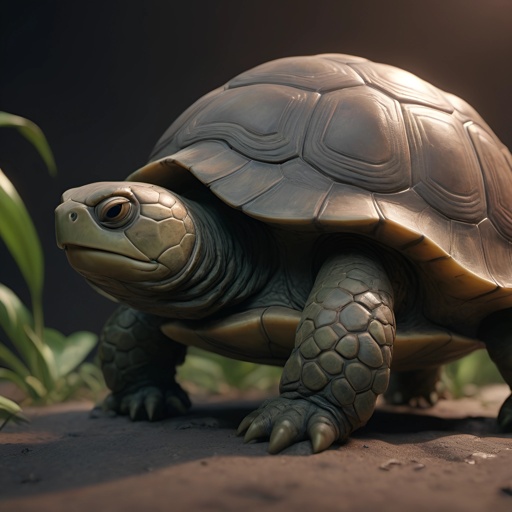 a small turtle that is standing on the ground