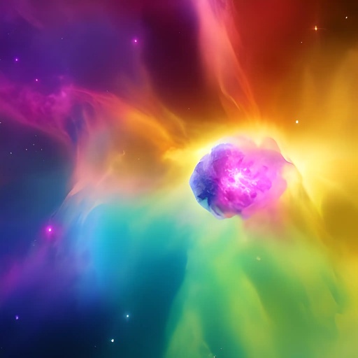 a brightly colored image of a bright explosion of light in space