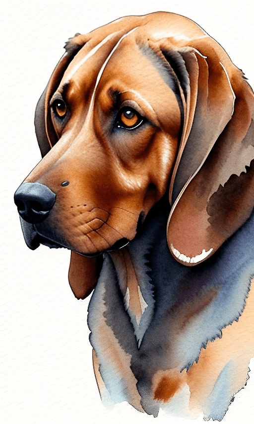 painting of a dog with a brown and black face
