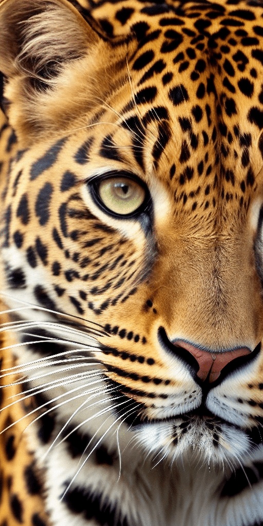 a close up of a leopard's face with a black background