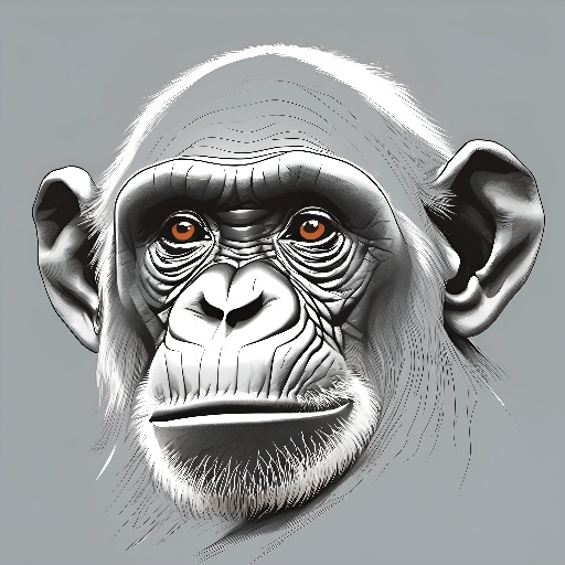 a close up of a monkey's face with a gray background