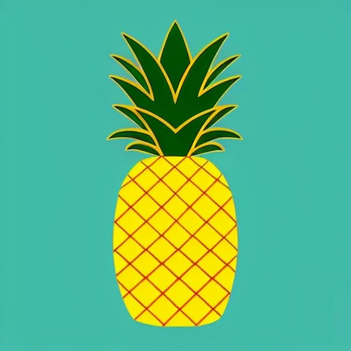 a close up of a pineapple on a blue background