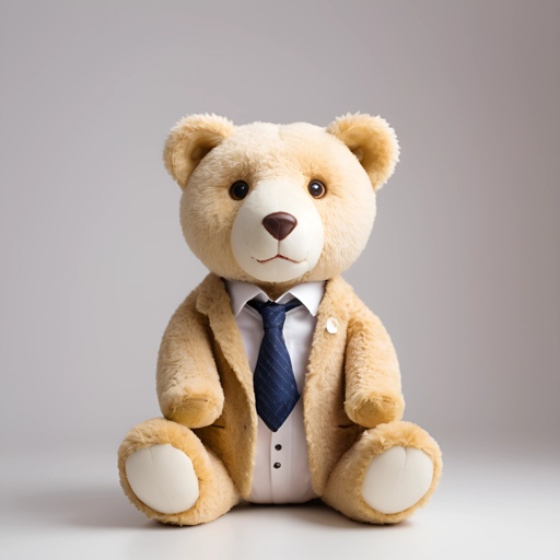 a teddy bear wearing a suit and tie