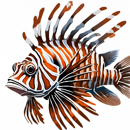 a fish that is painted with a brush and a white background