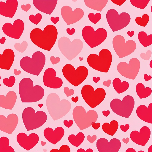 a close up of a bunch of hearts on a pink background
