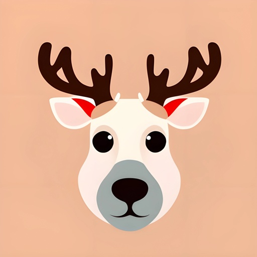 a deer with antlers on its head and a nose