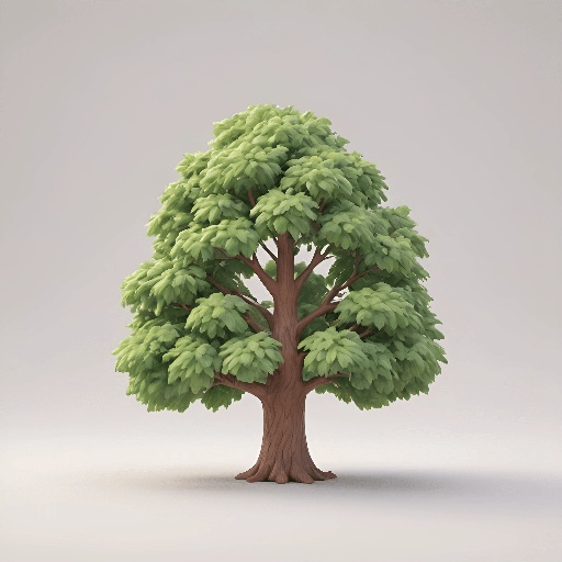 a close up of a tree with a white background