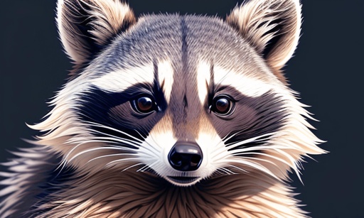 a raccoon that is looking at the camera