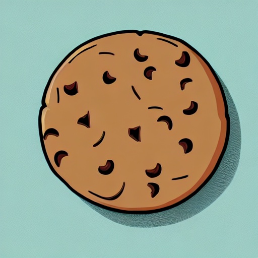 a cartoon cookie with a smiley face on it