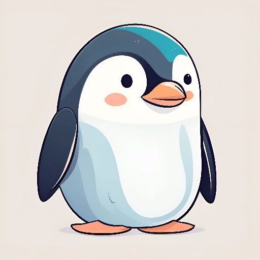 a penguin that is standing up with a blue hat