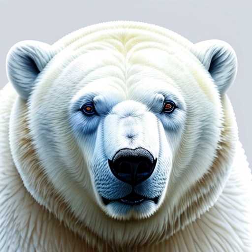 a polar bear that is looking at the camera