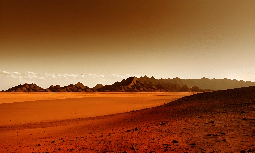 mountains in the distance with a desert like area in the foreground