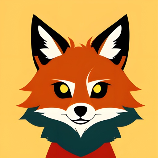 a picture of a fox with a red shirt on