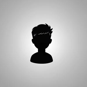 a silhouette of a man with a mohawk on his head