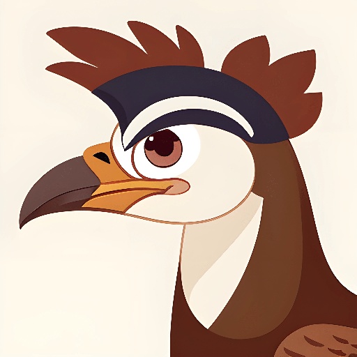 a cartoon bird with a very large beak