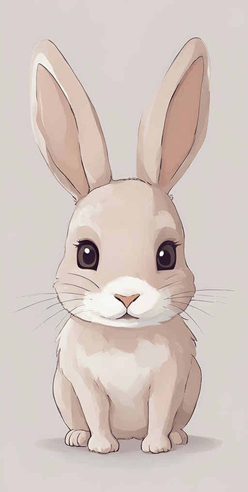 a drawing of a rabbit with big ears