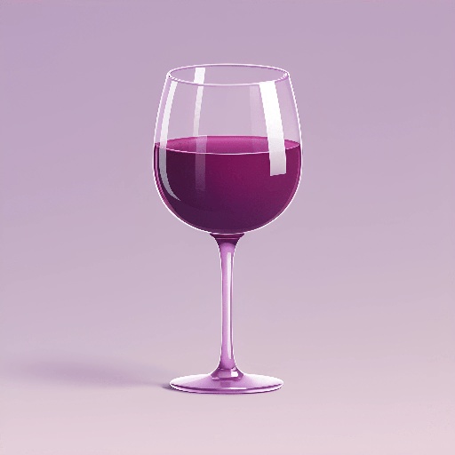 purple wine glass with a liquid inside on a purple background