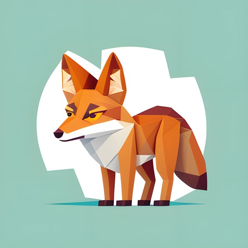 a fox that is standing in the middle of a circle