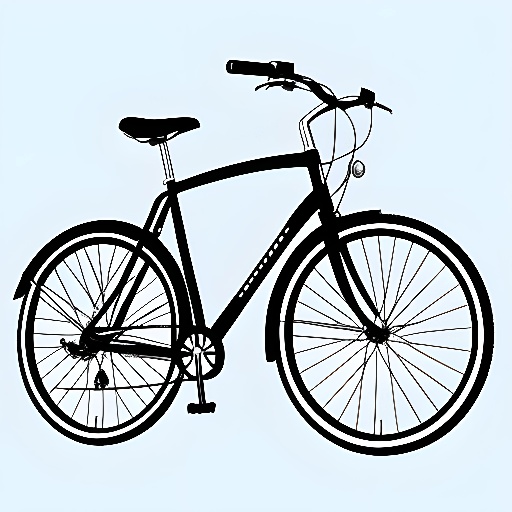 a black bike with a black seat and a black handlebar