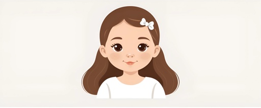 a cartoon of a girl with a flower in her hair