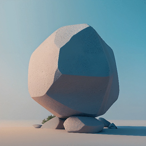 a large stone that is sitting on a rock